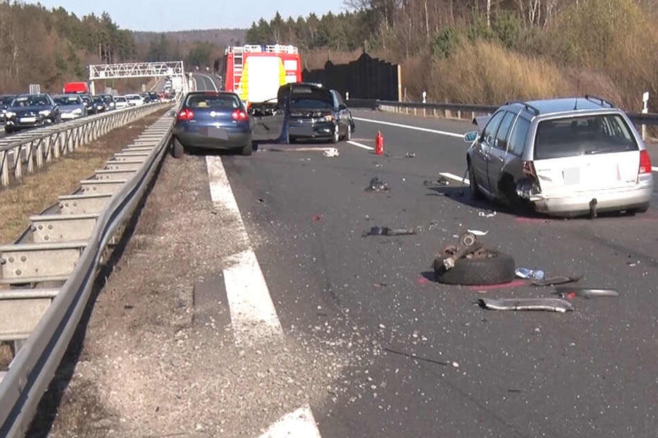 Zu einem heftigen Auffahrunfall kam es auf der Autobahn ebenfalls.