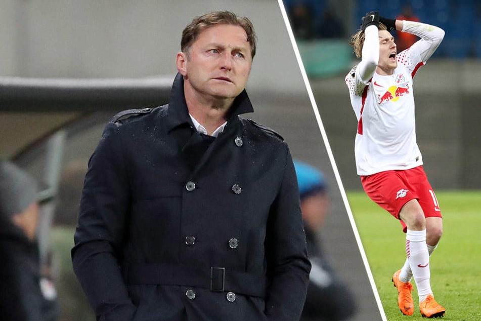 Ärgerten sich beide über das unnötig späte Gegentor: Trainer Ralph Hasenhüttl (l.) und Freistoß-Pechvogel Emil Forsberg.