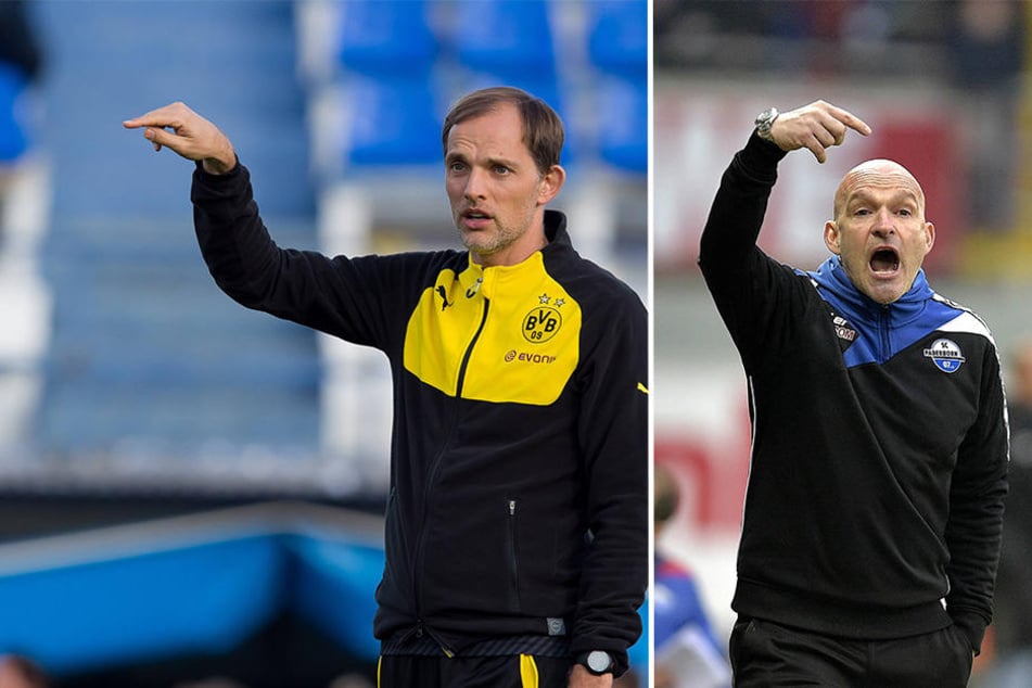 Ungleiches Duell: Thomas Tuchel (BVB) gegen Stefan Emmerling (SCP).