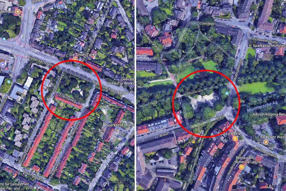 Auf diesen Spielplätzen fanden Zeugen die gefährlichen Gegenstände.