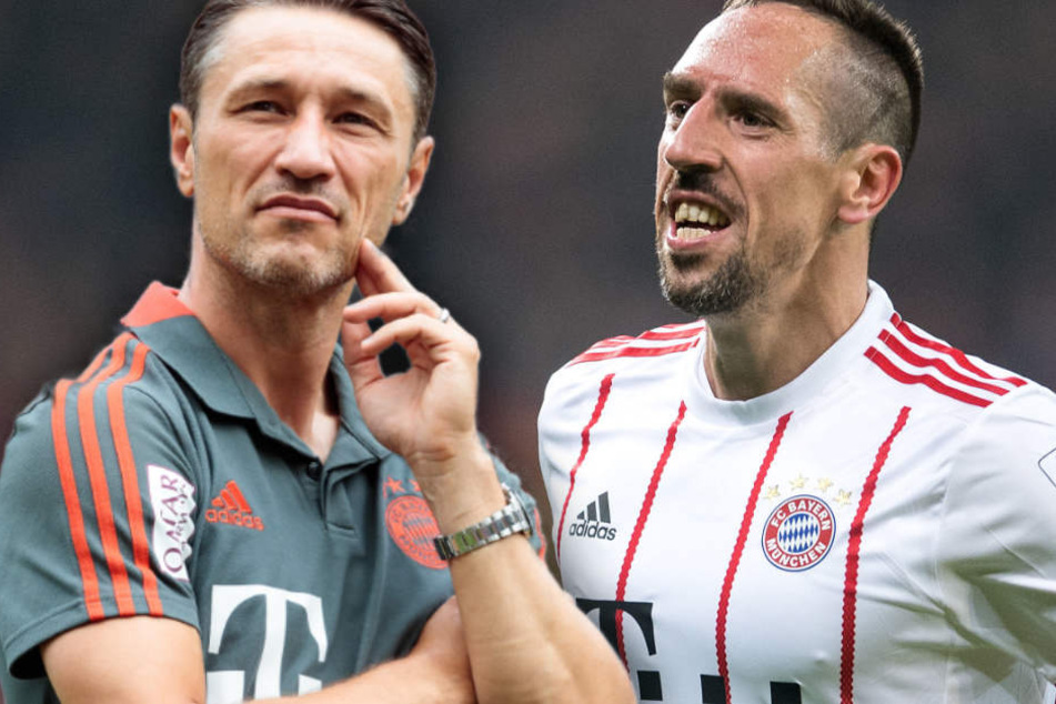 Franck Ribéry (r.) ist voll des Lobes für den neuen Bayern-Trainer Niko Kovac (l.).