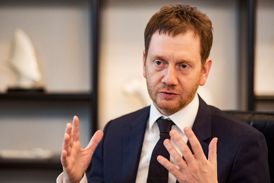 Ministerpräsident Michael Kretschmer (42, CDU) kommt zum "Sachsengespräch" nach Aue.