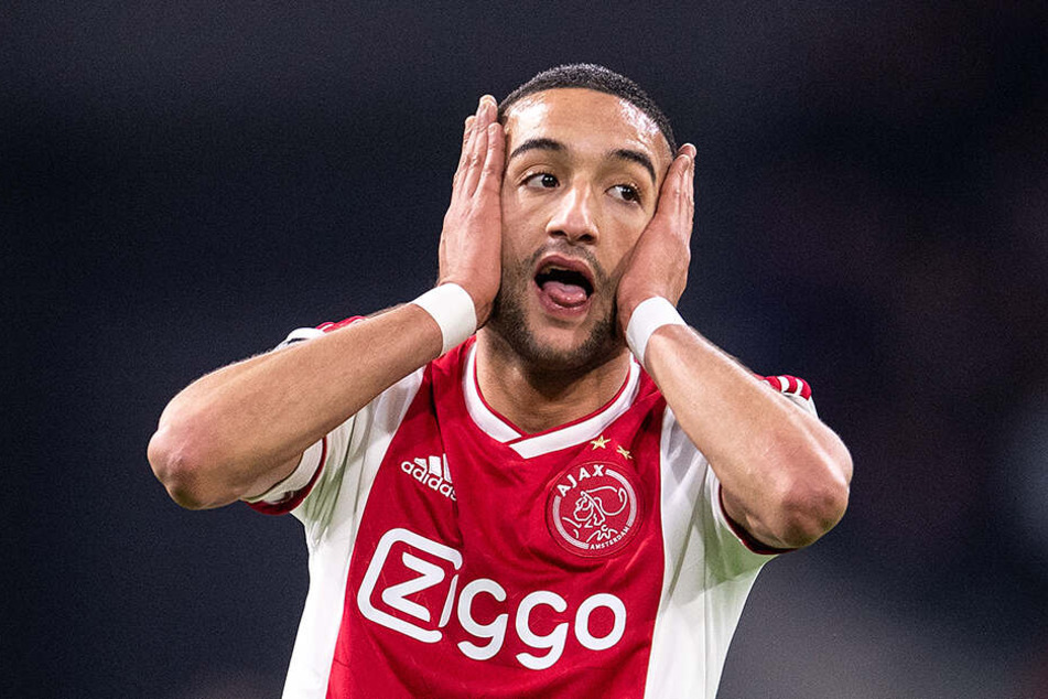 Amsterdams Hakim Ziyech wurde zum Chancentod. Die drückende Überlegenheit von Ajax wurde nicht in einen Sieg umgewandelt.
