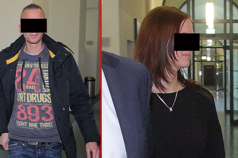 Silvana M. (30,r.) äußert sich nicht im Prozess und auch Kay M. (31) schweigt bei Gericht.