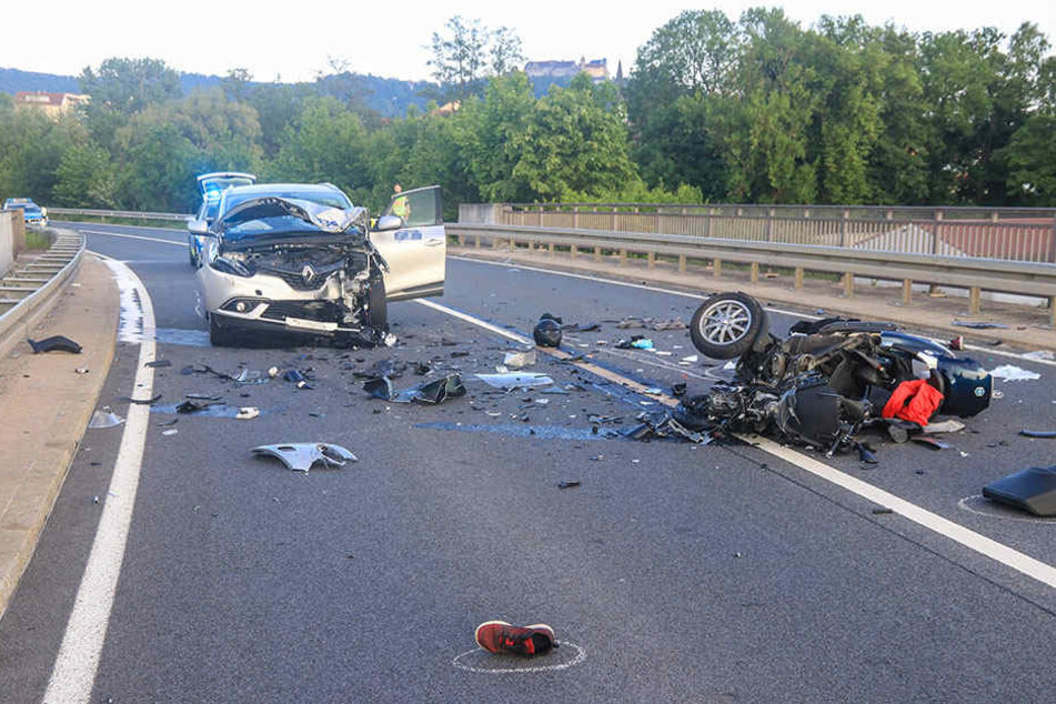 Der Fahrer des Rollers kam bei dem Unfall ums Leben.