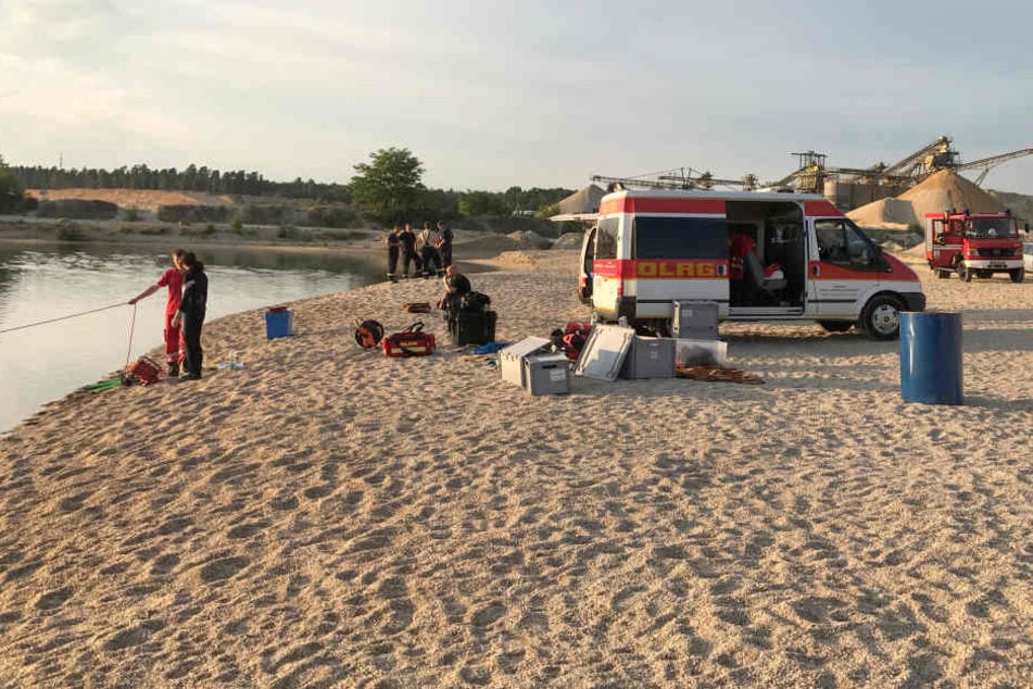 Auf dem Gelände der Kiesgrube in Ottendorf verschwand der Mann.