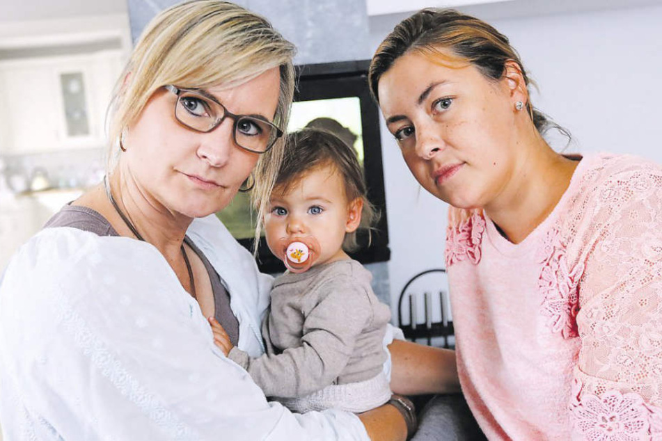 Julia Wolf (rechts), Mila und Stiefmutter Silke Siekmann haben erstmal genug von Krankenhäusern.