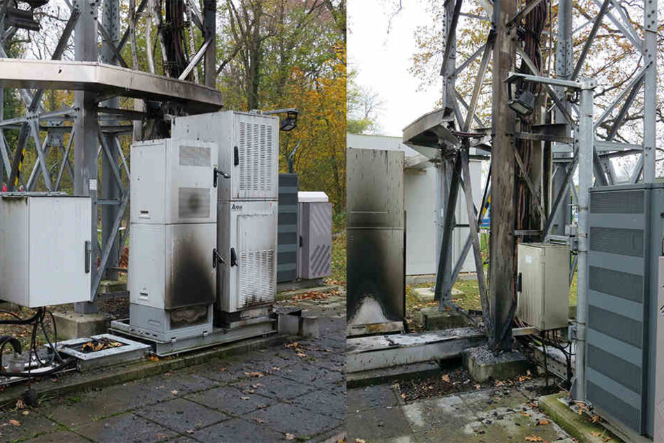 Kabel durchtrennt, Schaltkästen angezündet - In der Nacht wurde auf den BOS-Funkturm in Leutzsch ein Anschlag verübt.