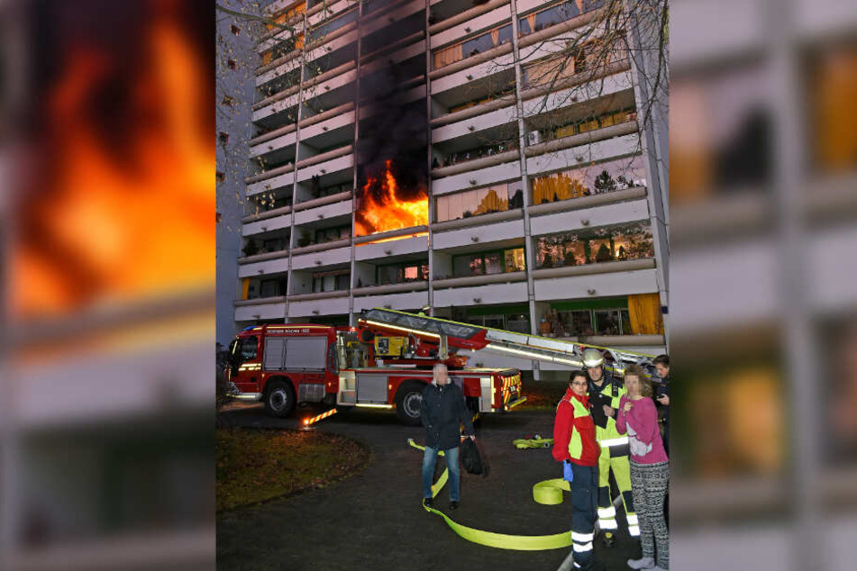 Die Feuerwehr konnte die Frau rechtzeitig retten.