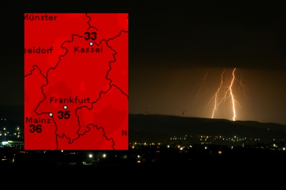 Trotz der Gewitter bleibt es in Hessen heiß!