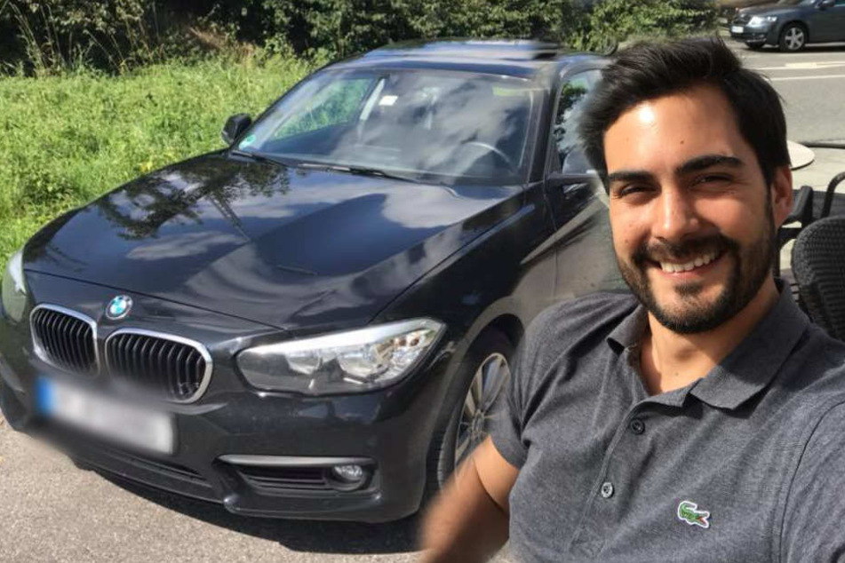 René Kessay (28) fand einen Zettel mit einer Entschuldigung in seinem Auto.