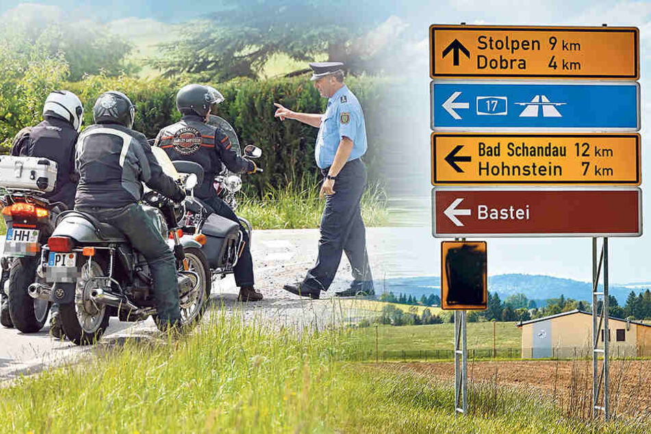 Hier geht's nicht weiter: An Wochenenden und Feiertagen ist die Serpentinenstraße ab Hocksteinschänke für Biker gesperrt.