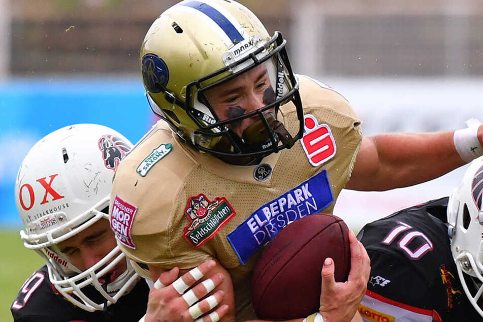 Mitchell Paige wurde von den Braunschweigern noch hart in die Zange genommen. In Köln sorgte er für zwei Touchdowns.