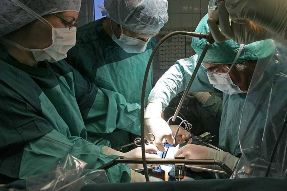 In der Klinik für Urologie am Universitätsklinikum Jena wird einem Spender eine Niere entnommen, die für eine Transplantation vorgesehen ist.