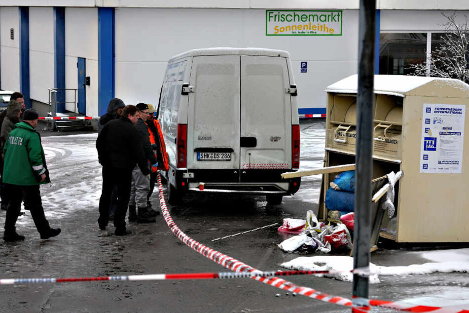 2011 wurde in diesem Kleidercontainer in Schwarzenberg ein toter Säugling gefunden