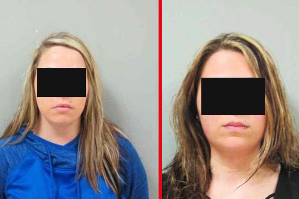Megan Marie P. (26, links) und Paige Lynn J. (23) wird sexuelle Ausbeutung von Schutzbefohlenen vorgeworfen.