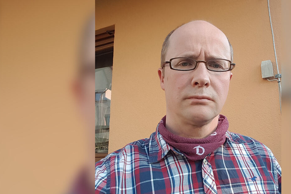 Klaus Michael fordert zusammen mit anderen Eltern, dass kein Kind mehr die B175 überqueren muss.