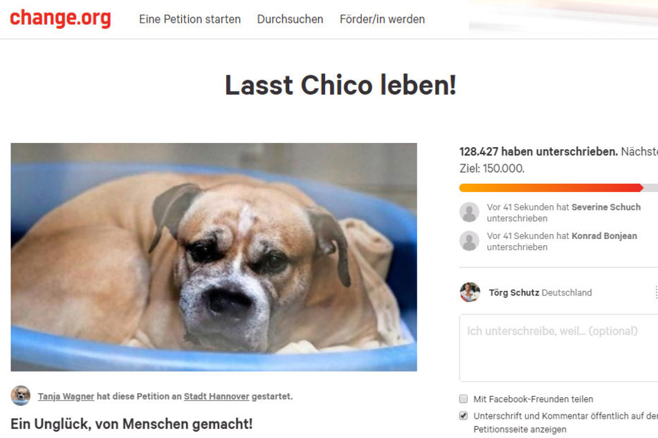 Tanja Wagner fordert, dass Chico gerettet wird.
