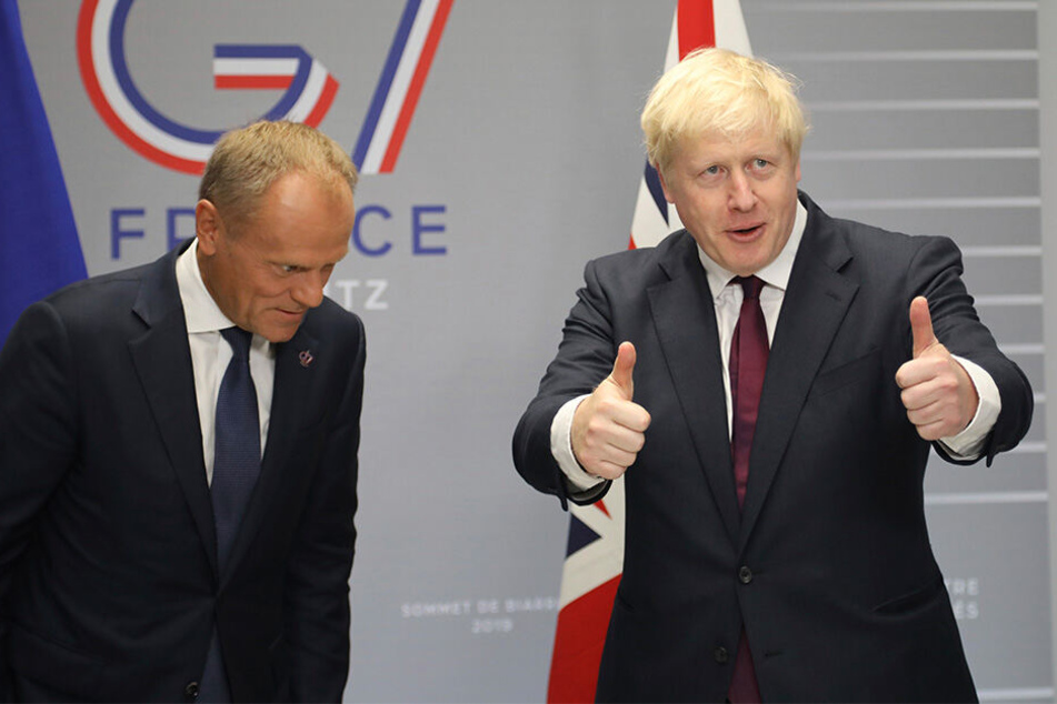 Keinerlei Fortschritte im Brexit-Streit: Für Boris Johnson (55) offenbar ein Erfolg. EU-Ratspräsident Tusk (62) wirkt weniger euphorisch...