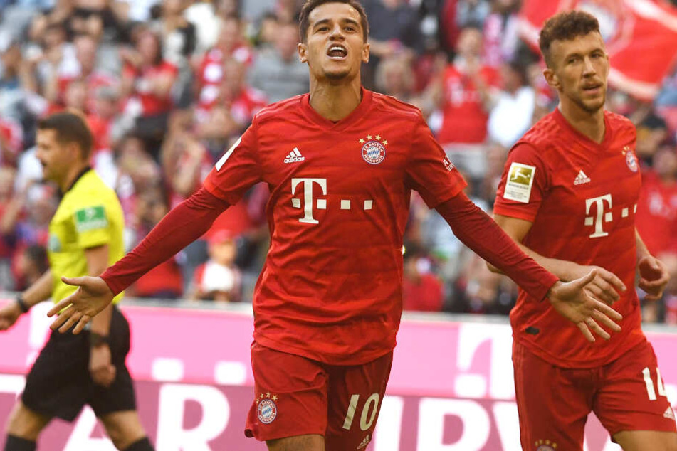 Coutinho (l) und Perisic erhöhten für Bayern auf 4:0.