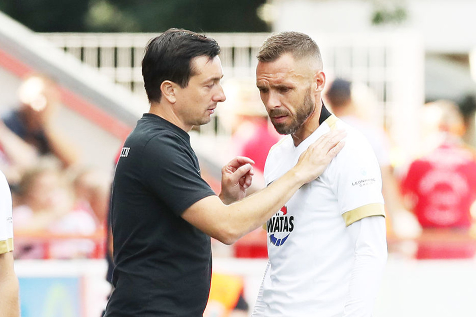 Haben in dieser Woche sicher viel Gesprächsbedarf: FCE-Trainer Daniel Meyer (l.) und sein Abwehrchef Christian Tiffert.