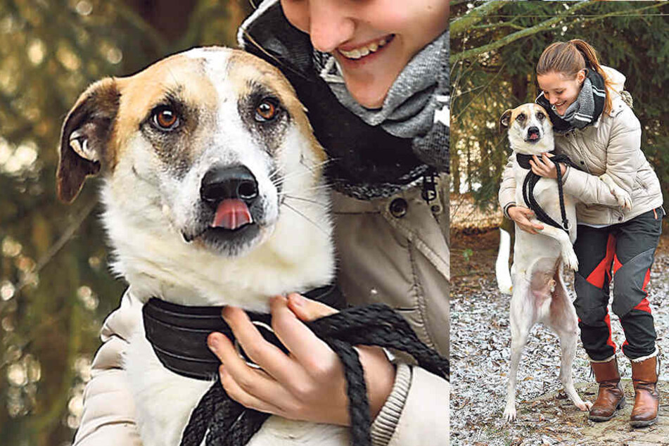 Azubi Selina Sommerfeld (17) mit Mischling Paolo.