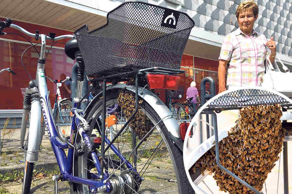 Rentnerin Ingrid Schulz (71) traute ihren Augen nicht, als sie wieder zum Rad
kam.