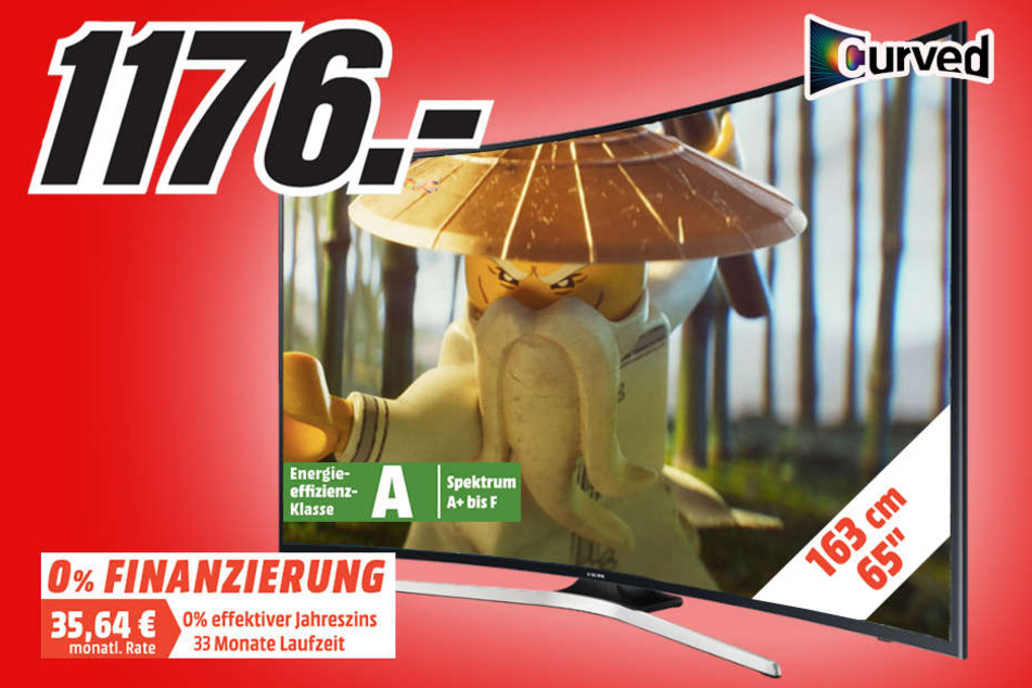 Tolles Design und super Preis: Nur 1.176 Euro für diesen Curved-TV von Samsung.