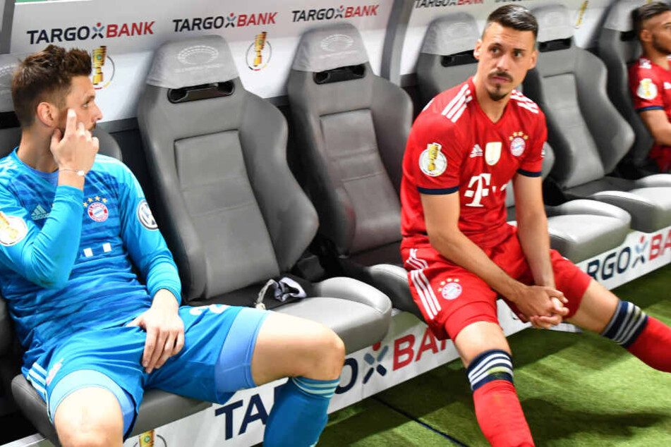 Sandro Wagner (r.) verlor mit dem FC Bayern München gegen Eintracht Frankfurt.