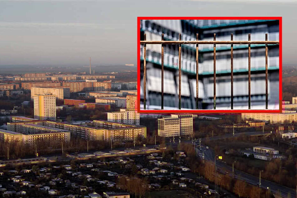 In der Weißdornstraße in Grünau trennt nun ein 1,63 Meter hoher Zaun einen Plattenbau-Komplex vom derzeit entstehenden Flüchtlingsheim ab.