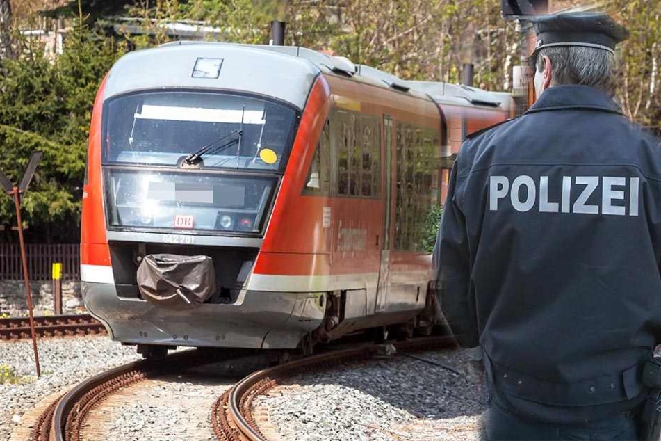 Auf der Zug-Strecke nach Zwickau wurde ein Mann gegenüber seiner Frau ausfällig.