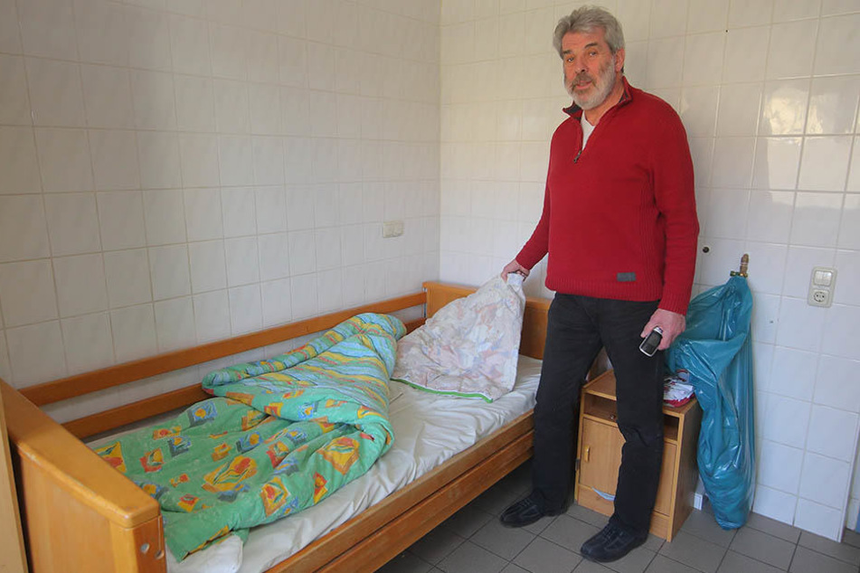 Der Obdachlosenheim-Leiter Dieter Haufe (63) schickt niemanden bei der Eiseskälte wieder weg.