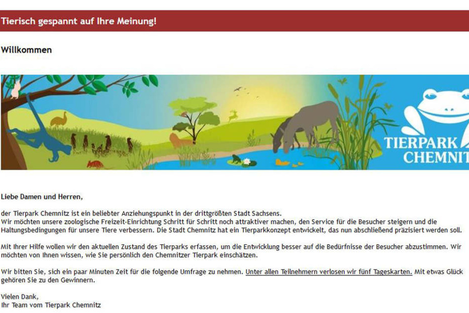 Aktuell läuft die Befragung zum Tierpark.