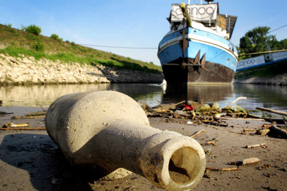 Müll am Rheinufer. Die Aktion "RhineCleanUp" will den Rhein davon befreien.