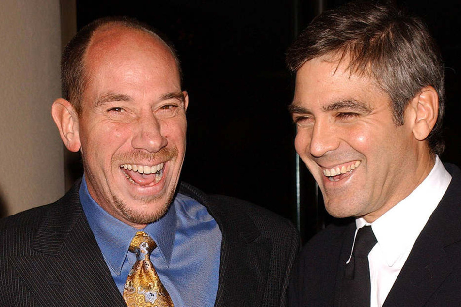 Ferrer (li.) und sein Cousin George Clooney 2002 in Hollywod.