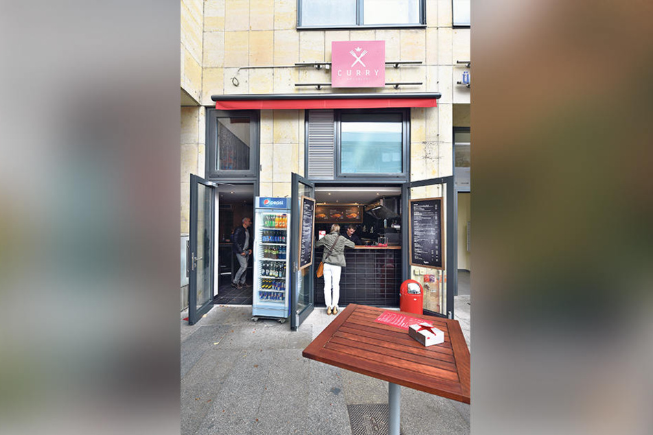 Der Neue: "Curry am Schloss" an der
Schloßstraße Ecke Wilsdruffer.