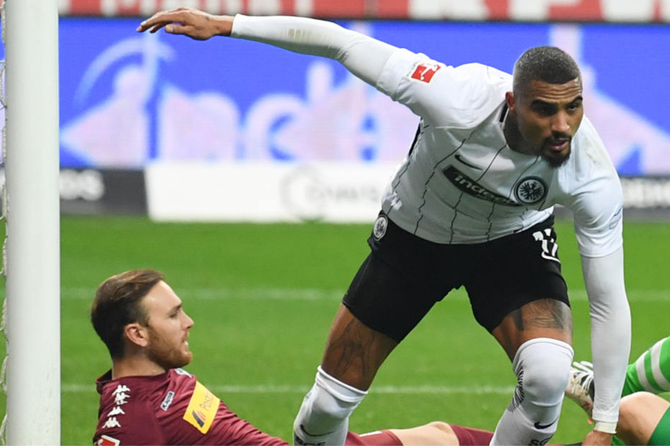 Frankfurts Leader Kevin-Prince Boateng schoss das 1:0 in der ersten Halbzeit.