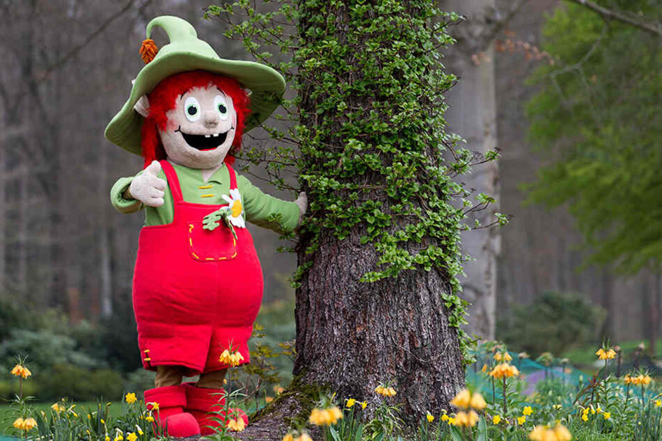 Das Maskottchen "Lippolino" hatte sichtlich Spaß an der riesigen Landesgartenschau in Bad Lippspringe.