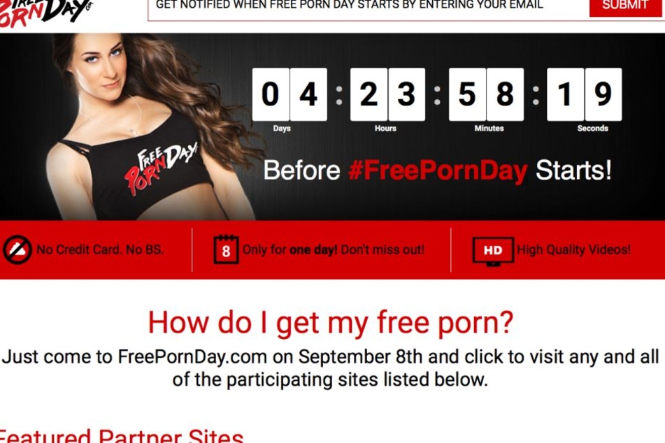 Auf "FreePornDay" läuft schon ein Countdown.