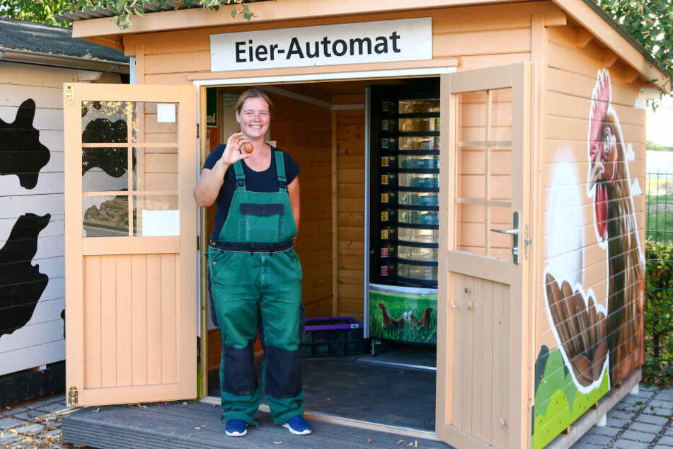 Bio-Eier aus dem Automaten? Caroline Kahlo (36) macht es möglich.
