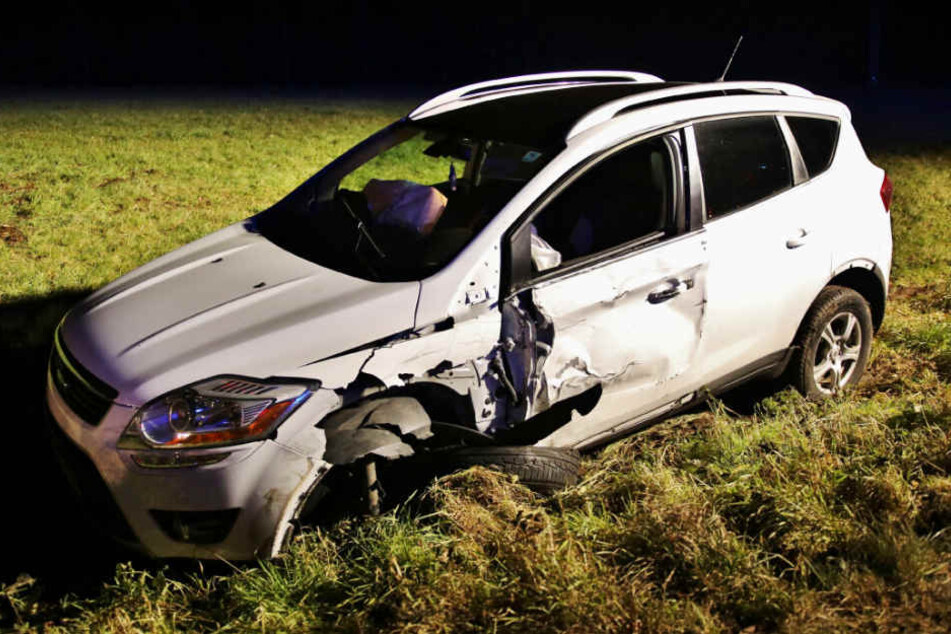 Der zerstörte Ford Kuga des 44-Jährigen.