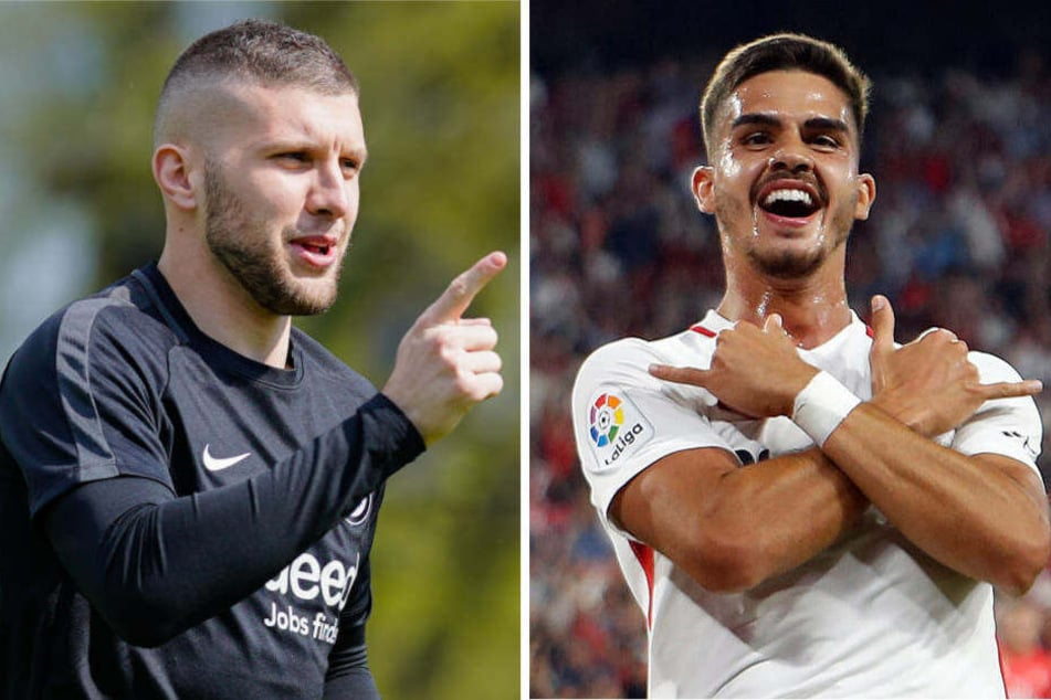 Spieler-Tausch: Ante Rebic (li.) geht zum AC Mailand, André Silva (re.) kommt zur SGE.