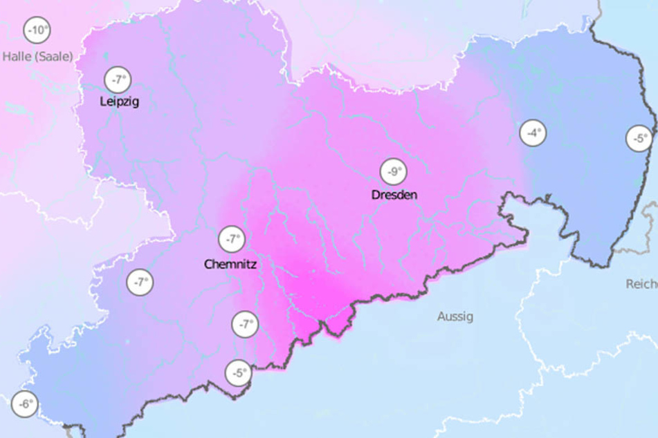 Temperaturen unter dem Gefrierpunkt herrschen aktuell nachts in Sachsen.