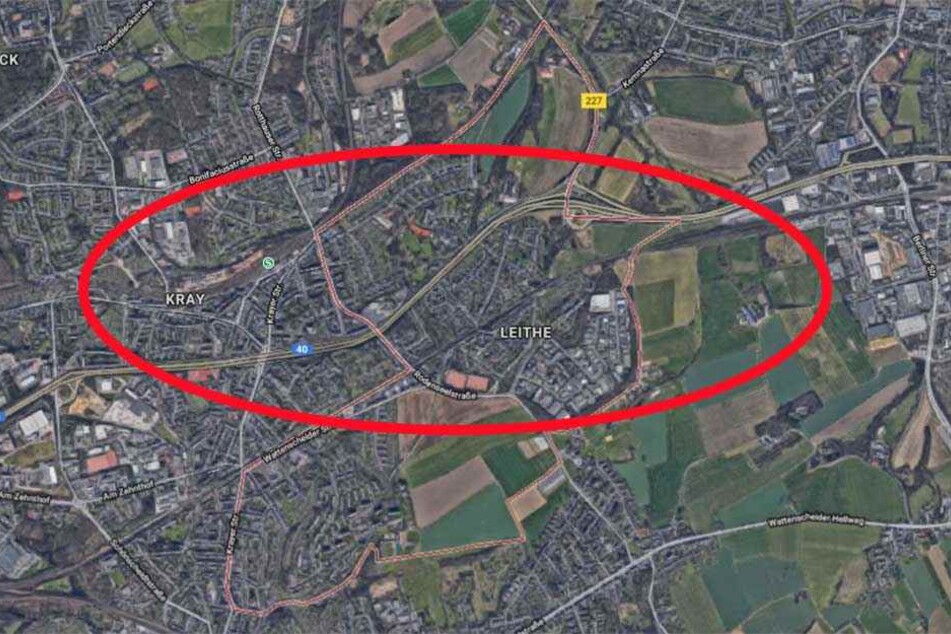 In diesem Bereich der A40 gilt die Sperrung.