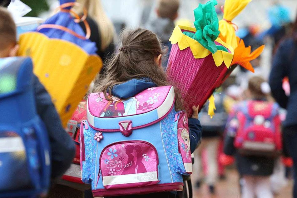 Schüler bei der Einschulung.