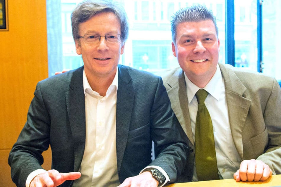 Die SPD hat einen Nachfolger für Andreas Dressel (r.) gefunden.