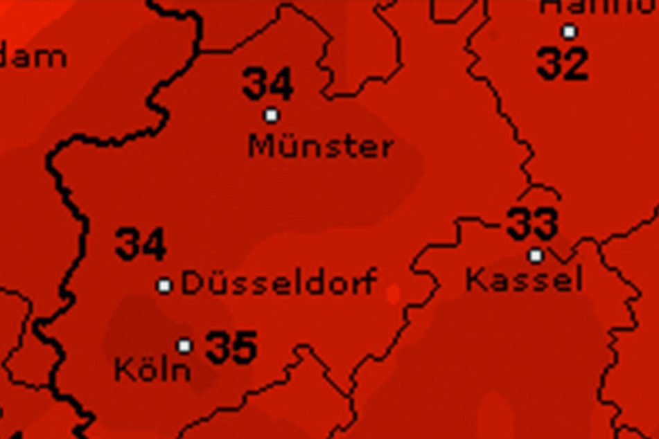 Mittwoch und Donnerstag wird es noch einmal richtig heiß in ganz NRW.