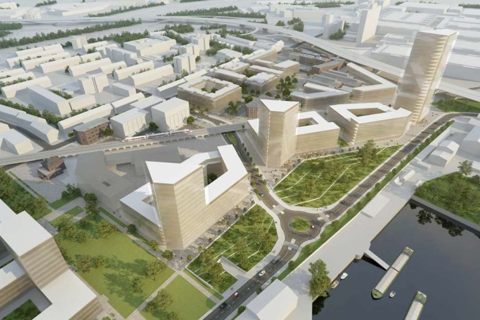 Das geplante Wohn- und Gewerbeareal liegt am Mühlheimer Hafen, nah an der Messe Köln.