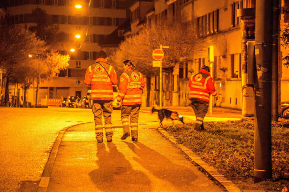 Die Suche ging auch in der Nacht weiter.