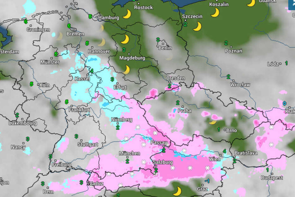 In den höheren Lagen soll es bis Dienstag durchschneien.
